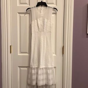 {BCBGMaxazria} Midi White Dress! NWOT